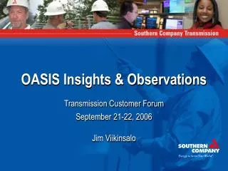 OASIS Insights &amp; Observations