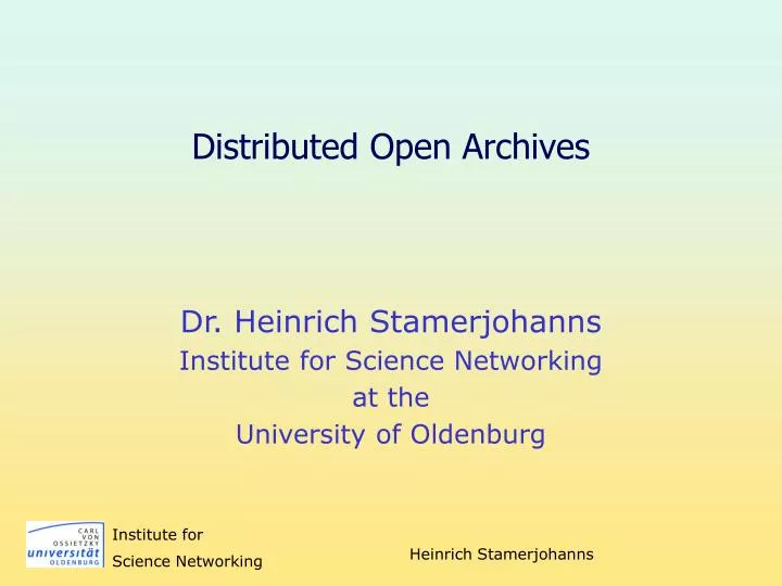 distributed open archives