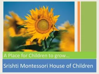 Srishti Montessori House of Children