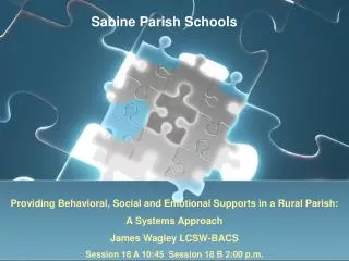 Providing Behavioral, Social and Emotional Supports in a Rural Parish: A Systems Approach