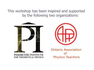 This workshop has been inspired and supported by the following two organizations: