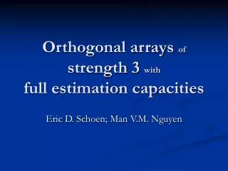 Orthogonal arrays of strength 3 with full estimation capacities