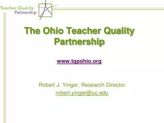 The Ohio Teacher Quality Partnership tqpohio