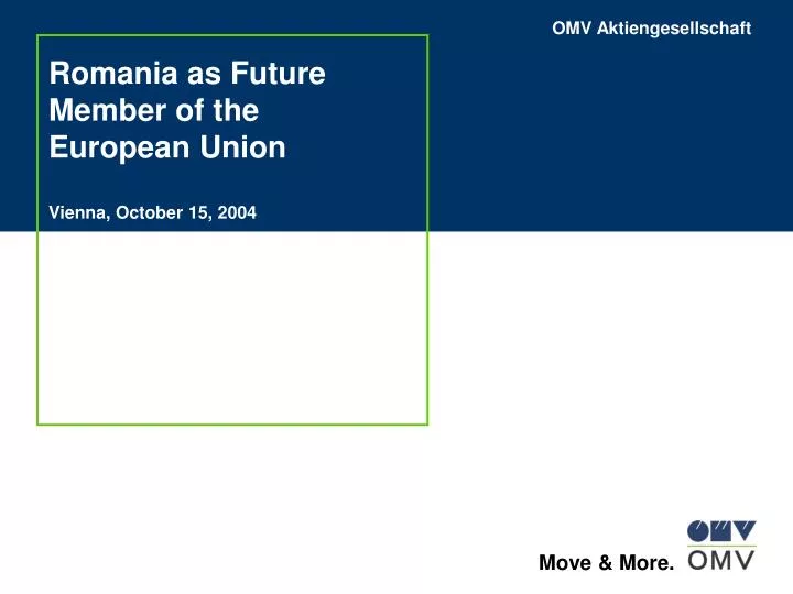 romania as future member of the european union