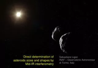 Direct determination of asteroids sizes and shapes by Mid-IR interferometry