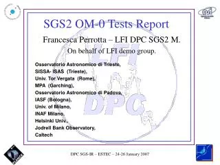 sgs2 om 0 tests report