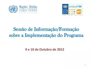 sess o de informa o forma o sobre a implementa o do programa