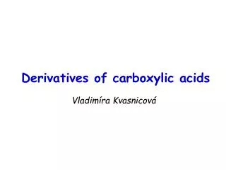 Derivatives of carboxylic acids