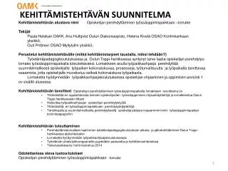 kehitt misteht v n suunnitelma