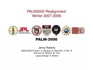 PALM3000 Realignment Winter 2007-2008