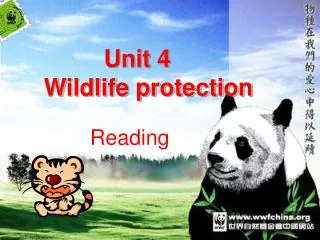 Unit 4 Wildlife protection