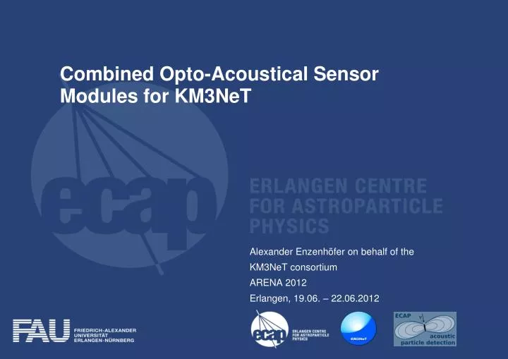 combined opto acoustical sensor modules for km3net