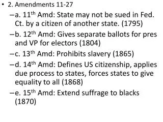 2. Amendments 11-27