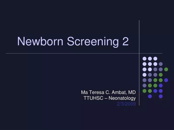 newborn screening 2