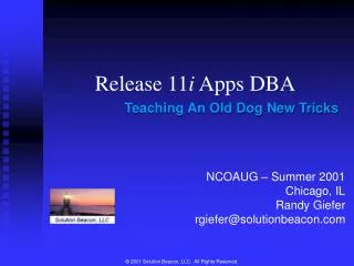 Release 11 i Apps DBA