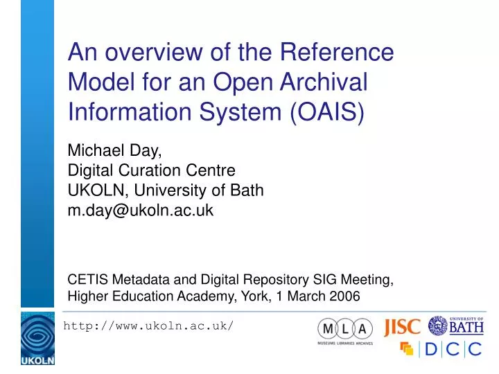 an overview of the reference model for an open archival information system oais