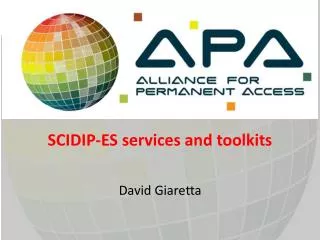 SCIDIP-ES services and toolkits