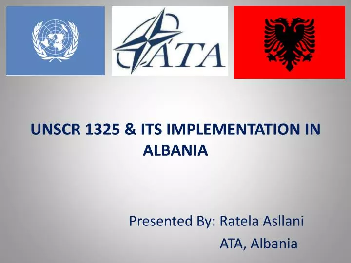 unscr 1325 its implementation in albania