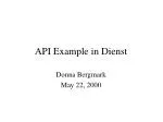 API Example in Dienst - slide 1