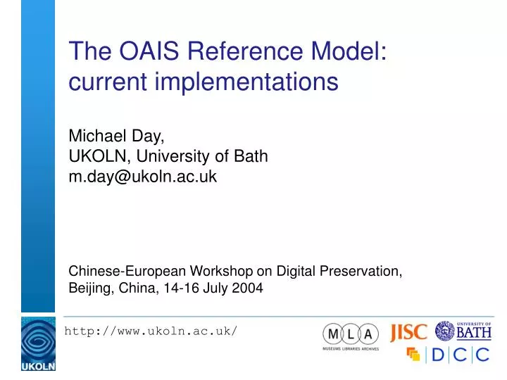 the oais reference model current implementations
