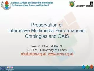 Preservation of Interactive Multimedia Performances: Ontologies and OAIS