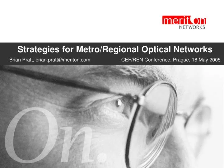 strategies for metro regional optical networks