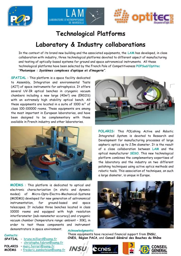technological platforms laboratory industry collaborations