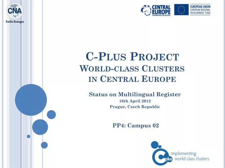 c plus project world class clusters in central europe