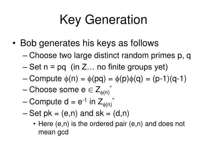 key generation