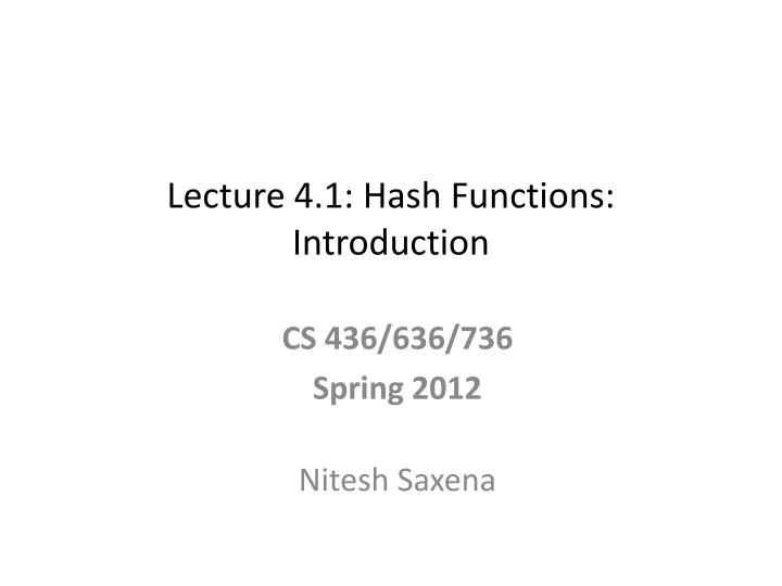 lecture 4 1 hash functions introduction