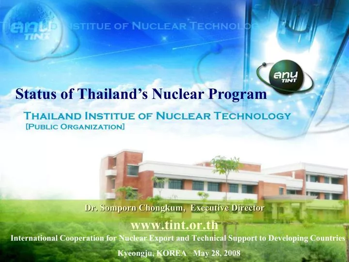 status of thailand s nuclear program