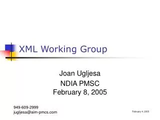 XML Working Group