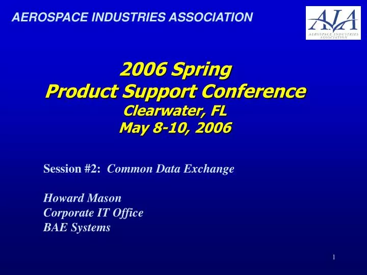 2006 spring product support conference clearwater fl may 8 10 2006
