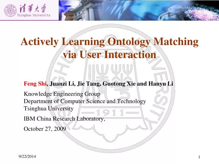 actively learning ontology matching via user interaction