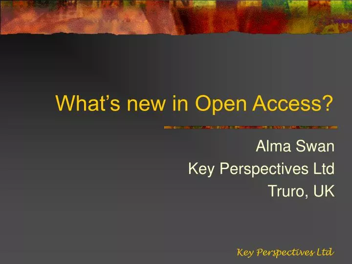 what s new in open access