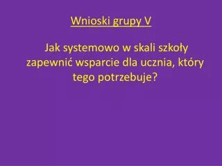 wnioski grupy v