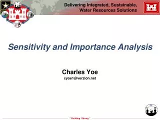 Sensitivity and Importance Analysis