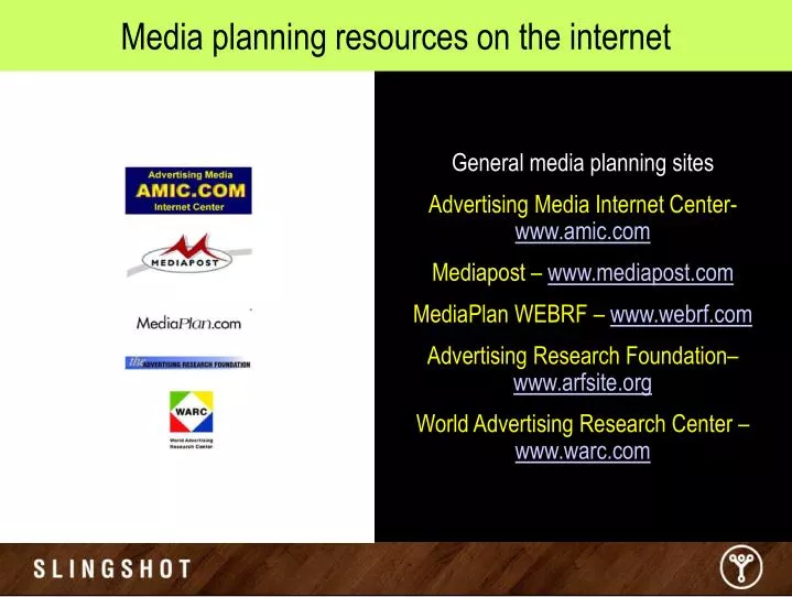 media planning resources on the internet