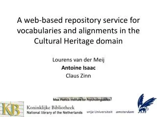 A web-based repository service for vocabularies and alignments in the Cultural Heritage domain
