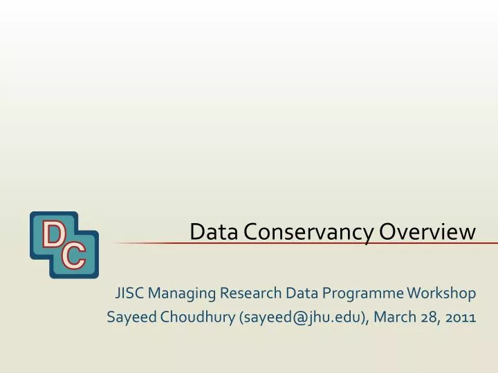 data conservancy overview