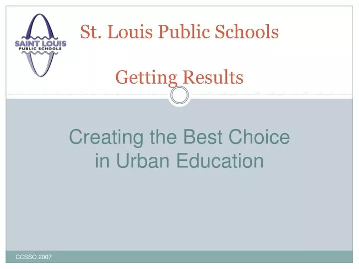 st louis public schools getting results