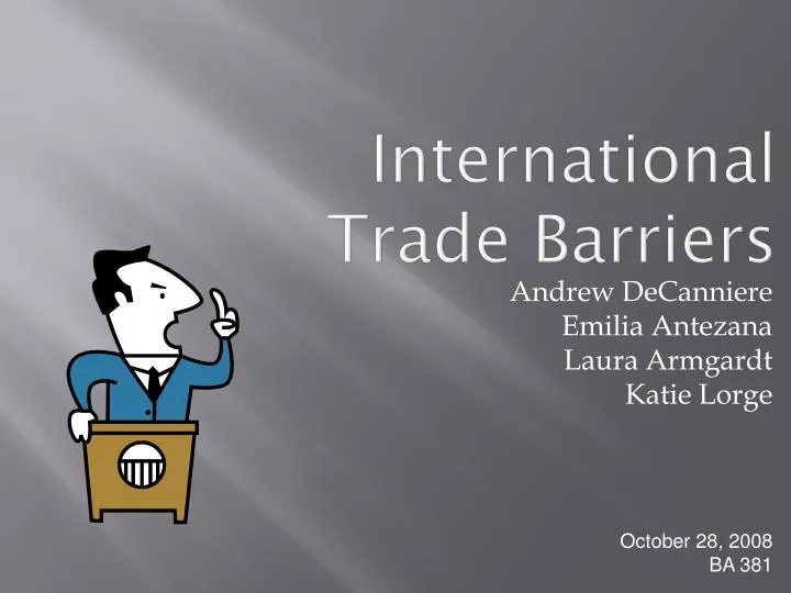 international trade barriers