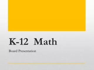 K-12 Math