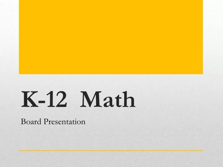 k 12 math
