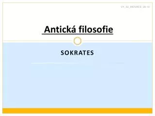 antick filosofie