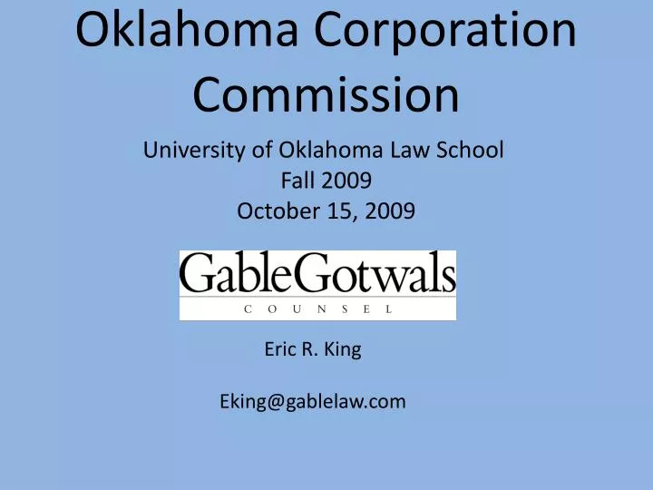 oklahoma corporation commission