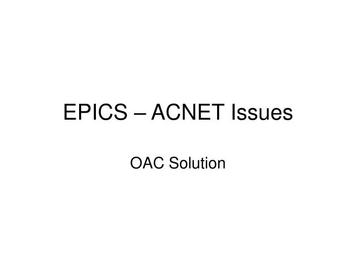 epics acnet issues