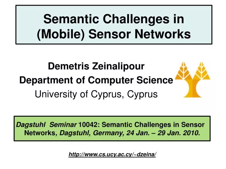 semantic challenges in mobile sensor networks
