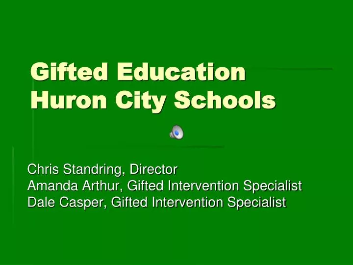 gifted education huron city schools