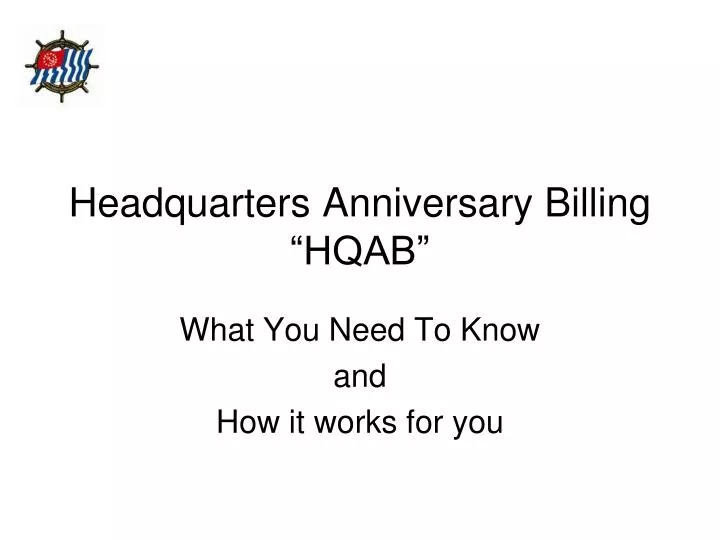 headquarters anniversary billing hqab